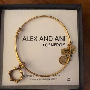 Alex and Ani Gold Crown Charm Bracelet